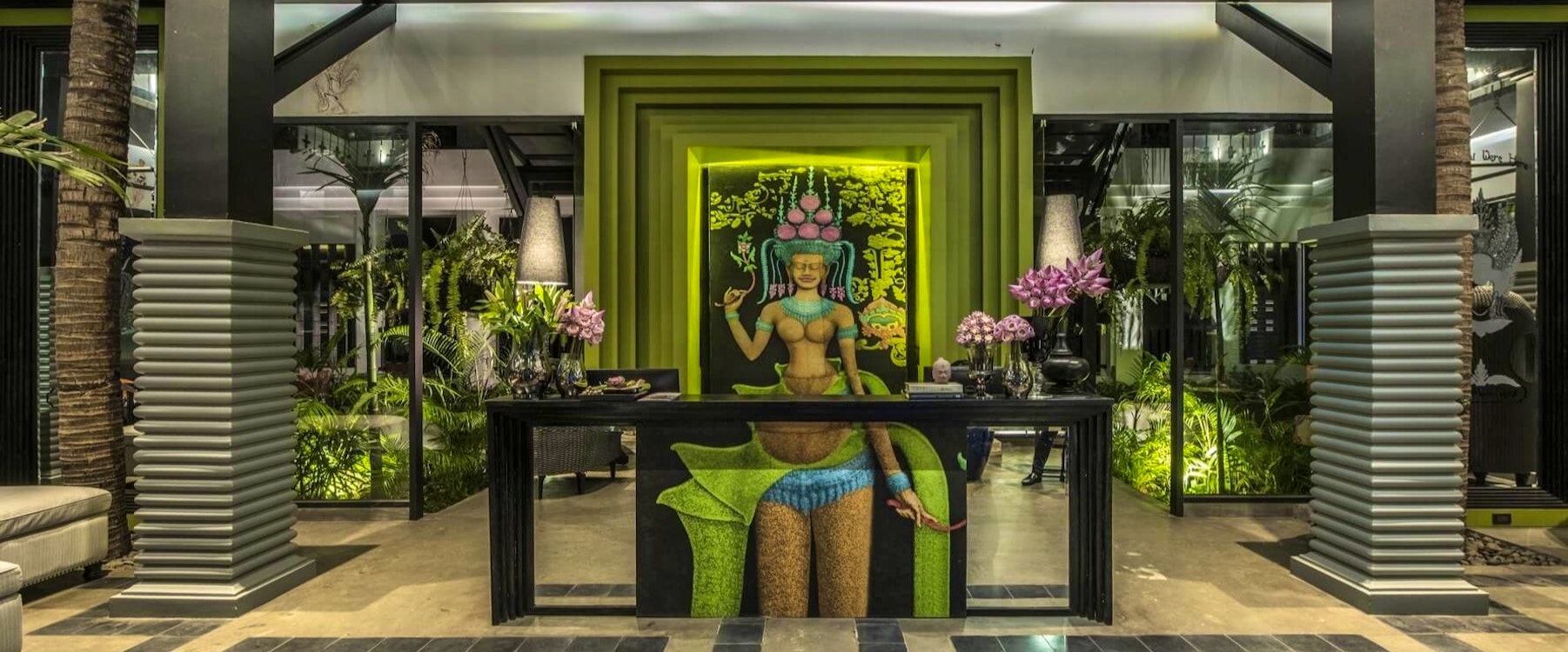 Lobby at Shinta Mani Angkor and Bensley Collection Pool Villas, Siem Reap