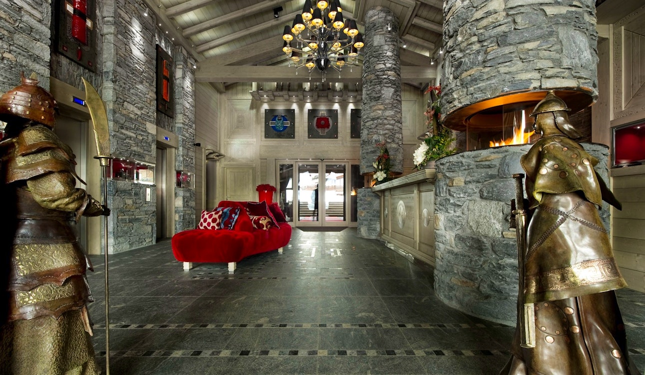 Lobby Interior at Le K2 Palace, Courcheval