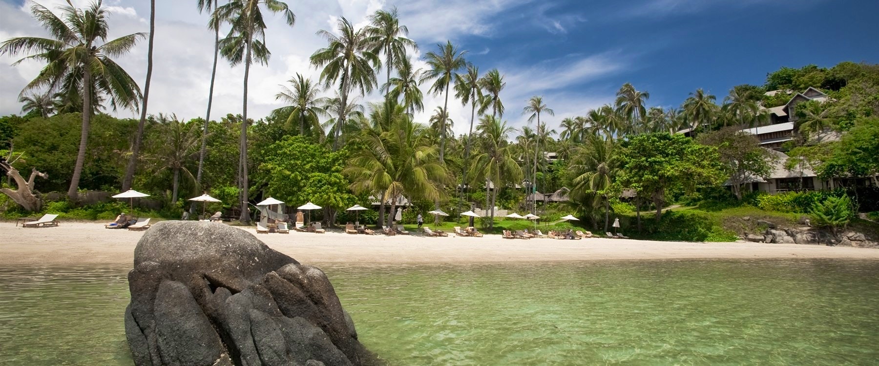 Beach area at Kamalaya Koh Samui