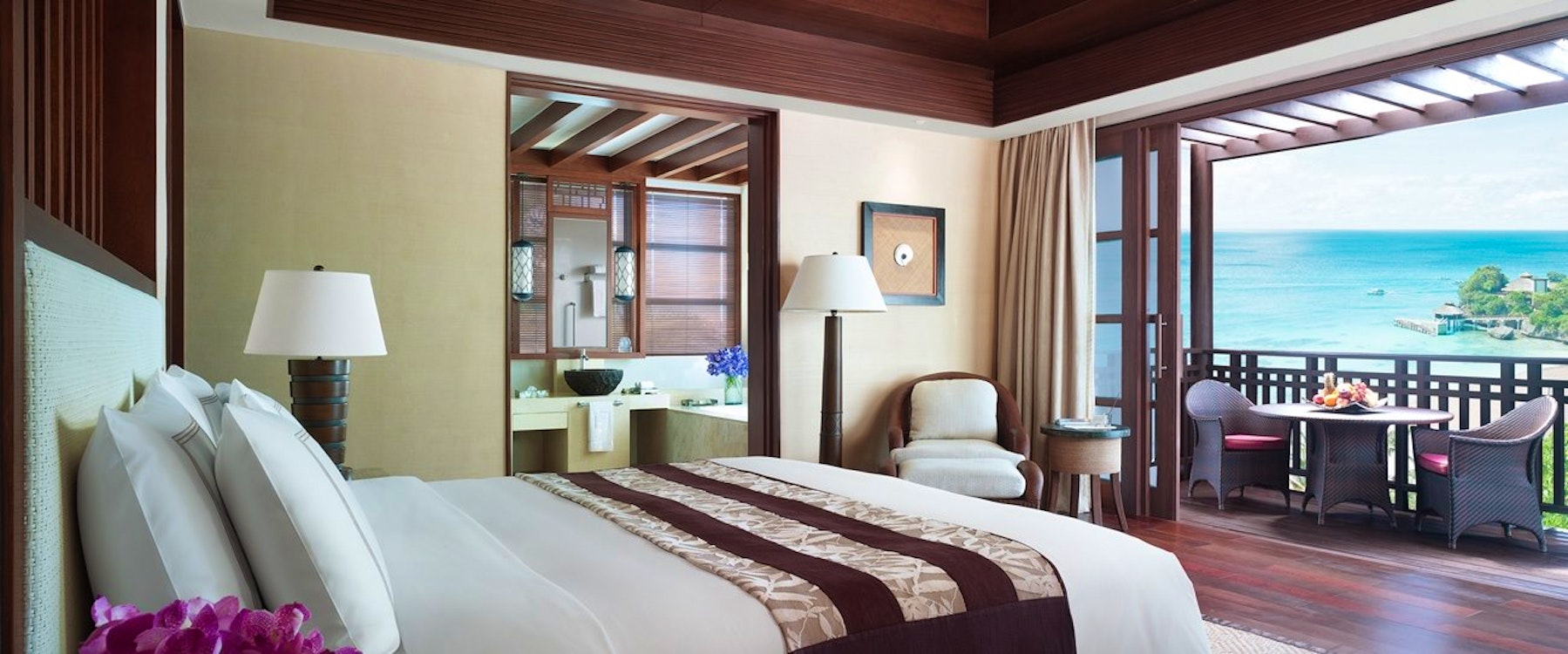 Loft villa bedroom at Shangri-La’s Boracay Resort & Spa