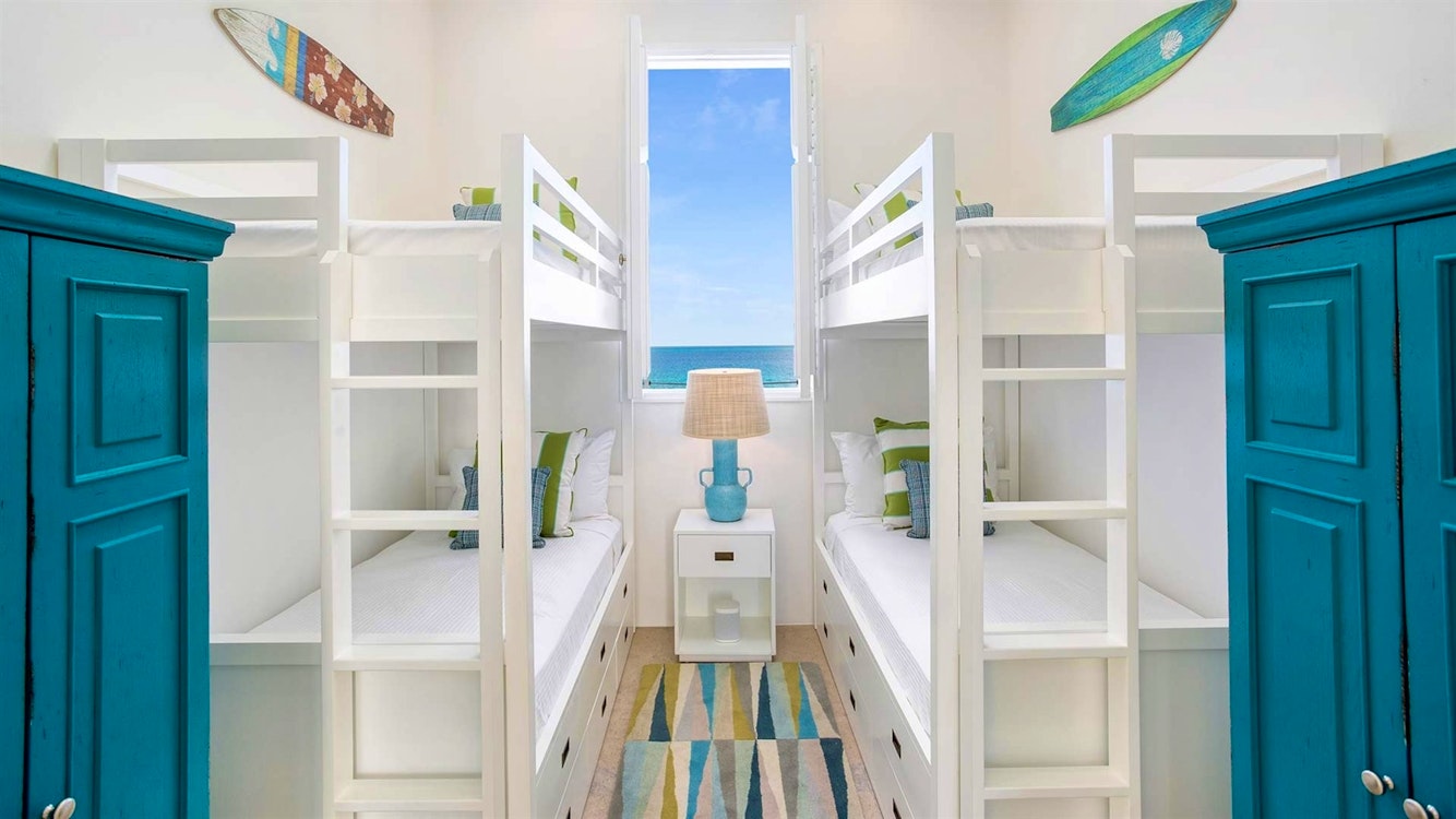 kids bunk room at bedroom at sand villa long bay villas anguilla