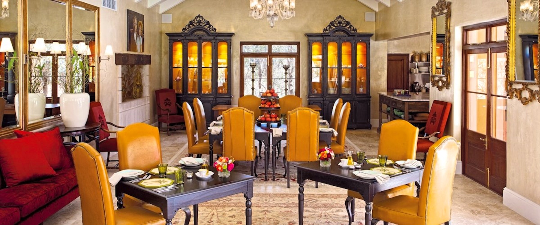 Villa terrace room at La Residence Franschhoek, South Africa