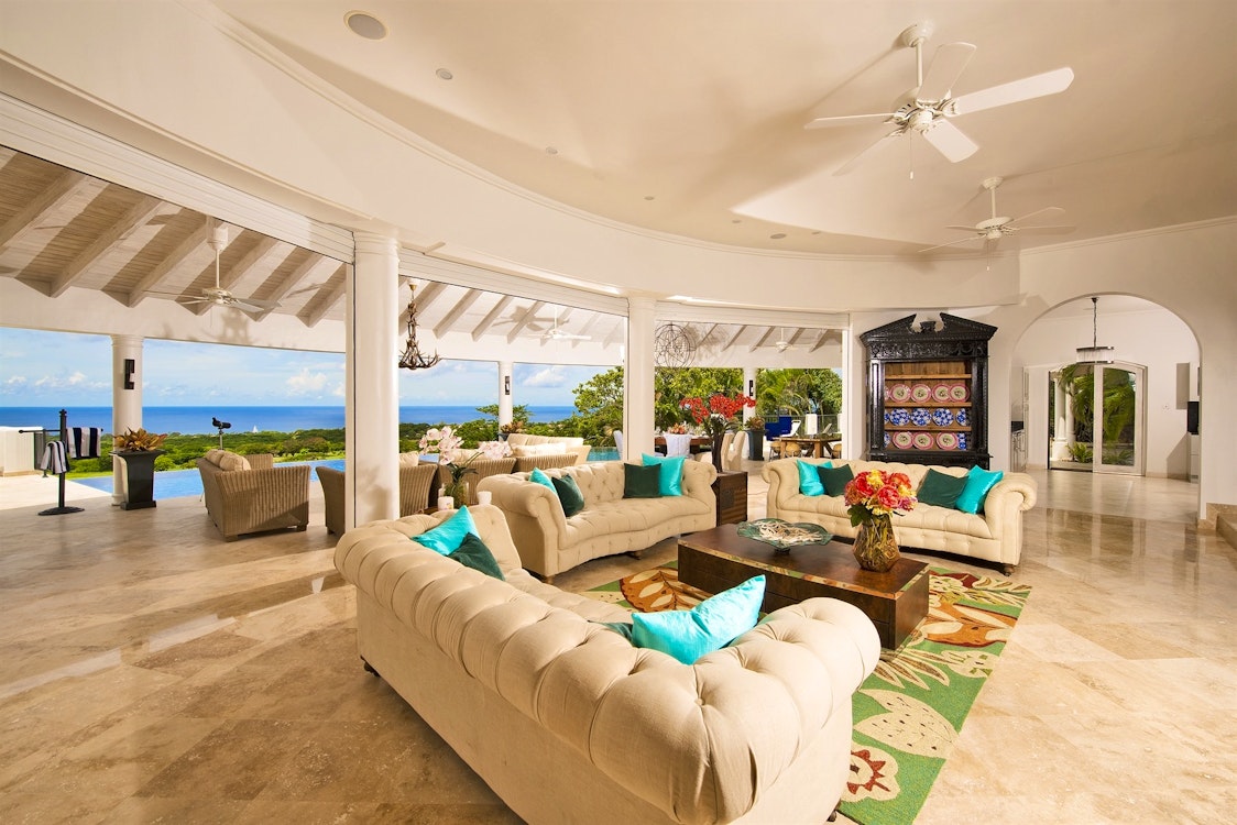 living room at martello house barbados 