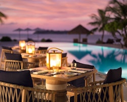 Outdoor dining, COMO Cocoa Island, Maldives