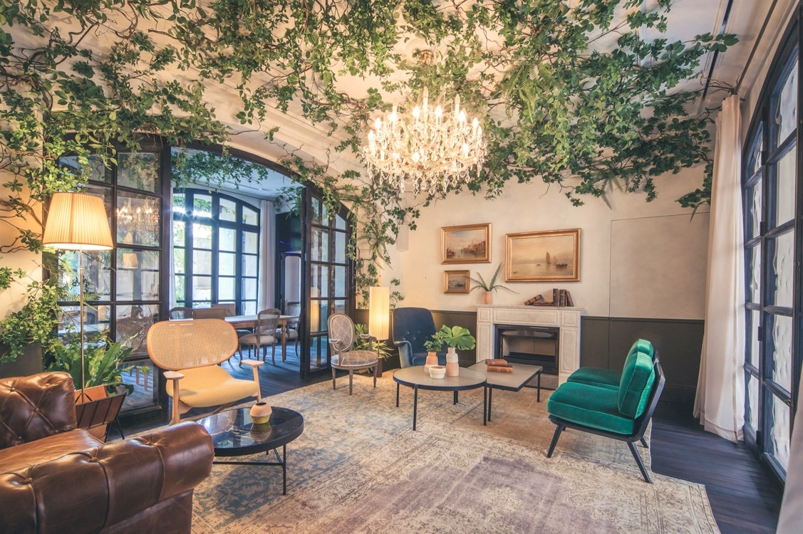 Relaxing inside at Can Bordoy Grand House & Garden