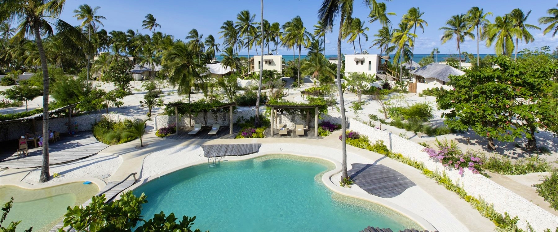 Overview of pool area at Zanzibar White Sand Luxury Villas and Spa