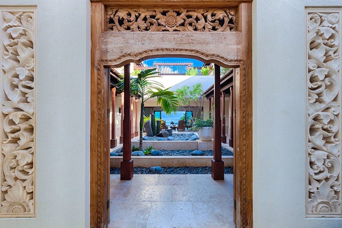 main house entrance at nevaeh villa anguilla