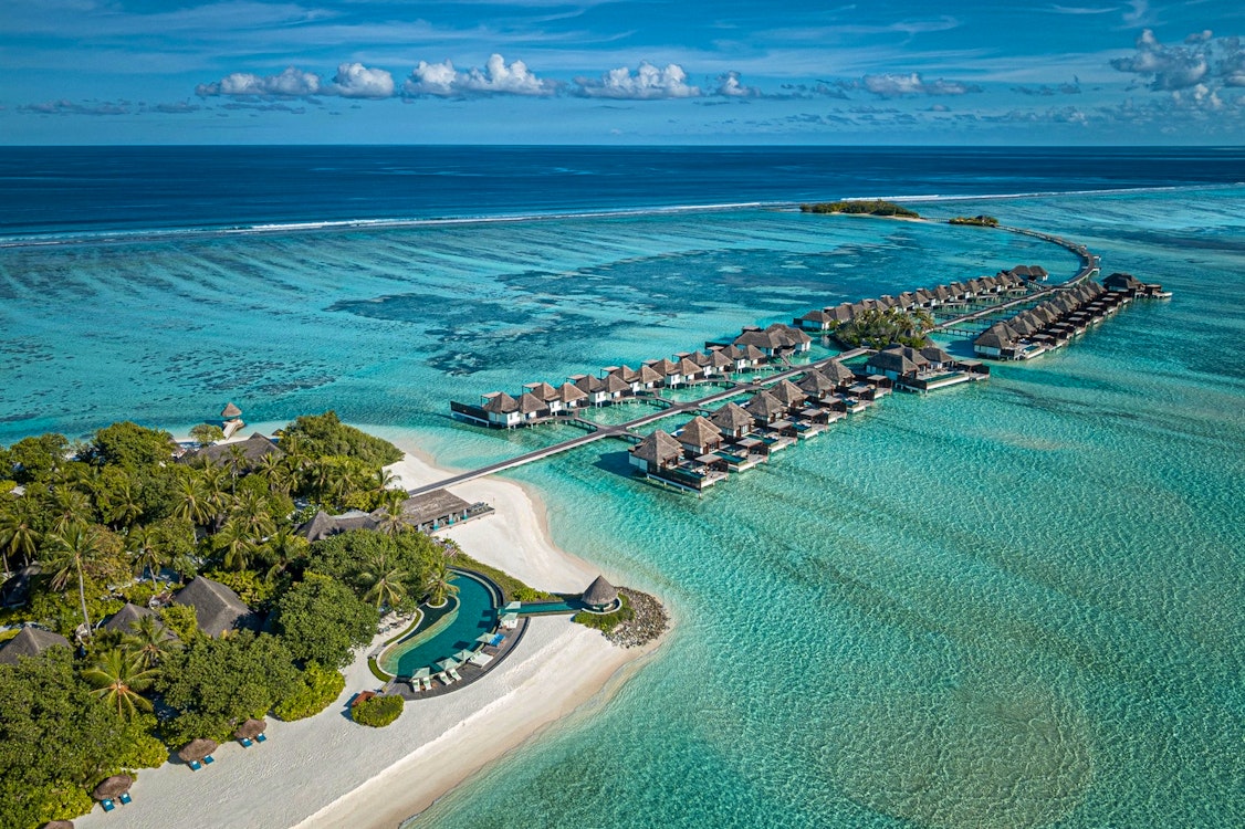 Aerial View, Four Seasons Resort Maldives at Kuda Huraa