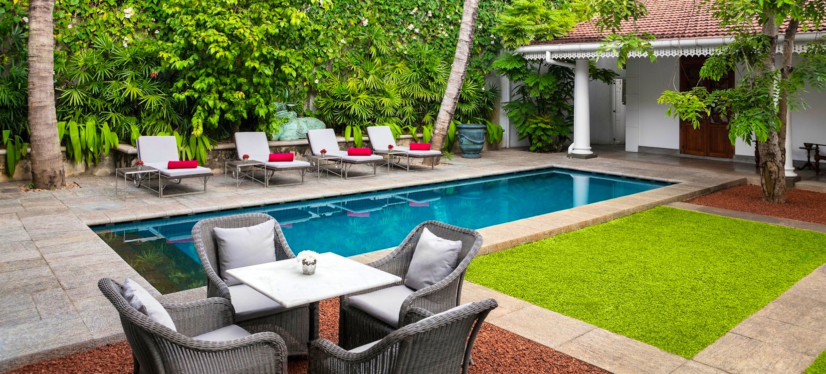 The swimming pool at Maniumpathy, Colombo, Sri Lanka