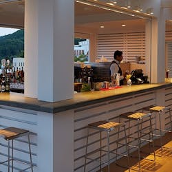 Bar Area at Marbella Corfu, Greece