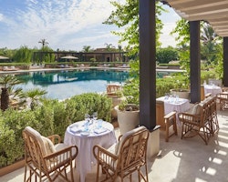 Fine Dining Pool Garden at Mandarin Oriental Marrkech, Morocco
