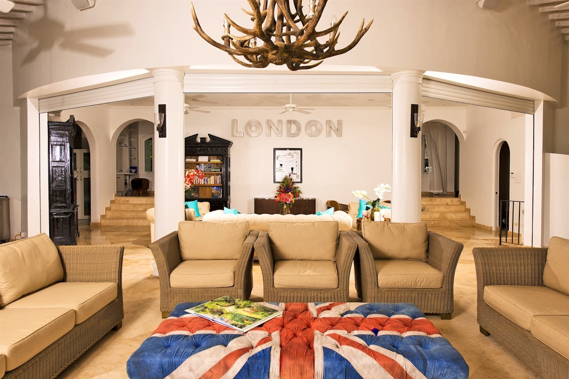 living room at martello house barbados 