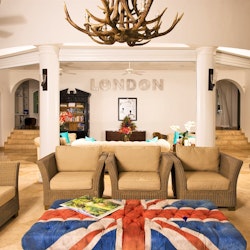 living room at martello house barbados