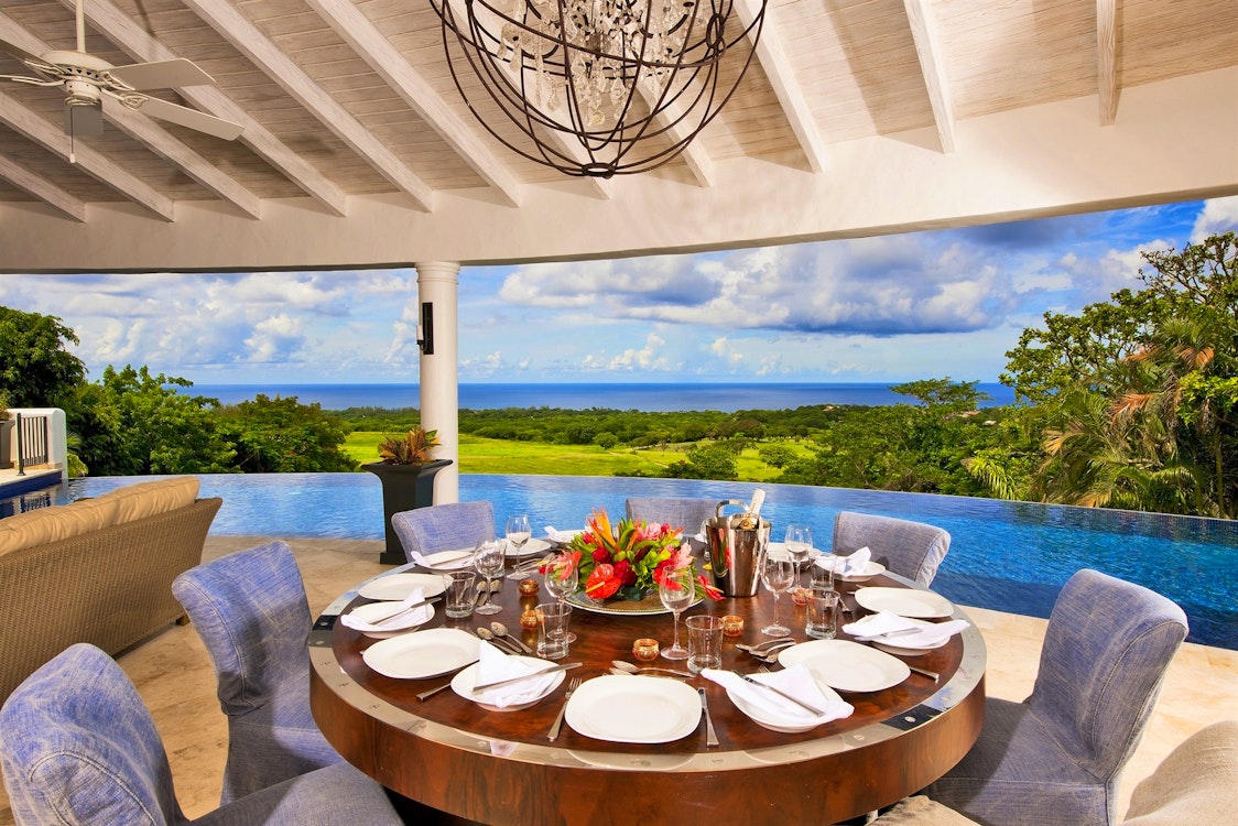 dining area at martello house barbados 