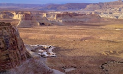 aerial view of amangiri canyon point
