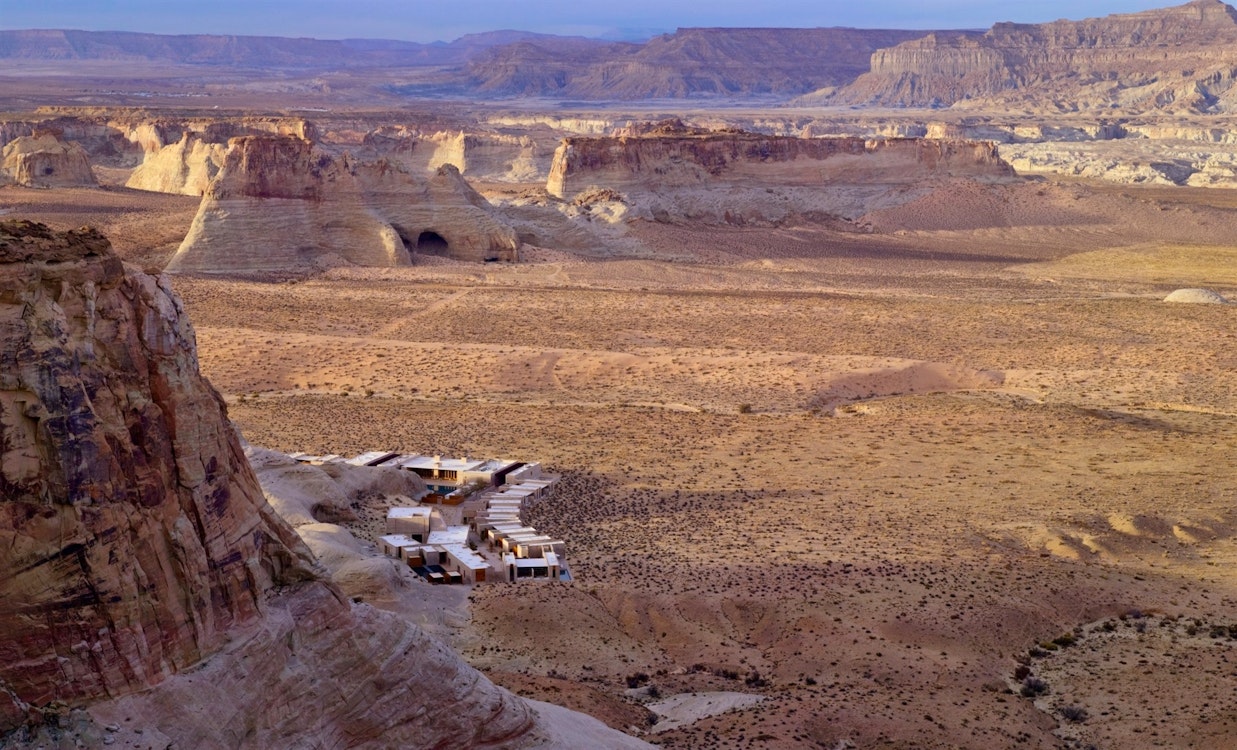 aerial view of amangiri canyon point 