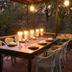 outside dining at baghvan