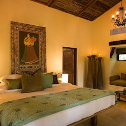 bedroom at baghvan safari lodge