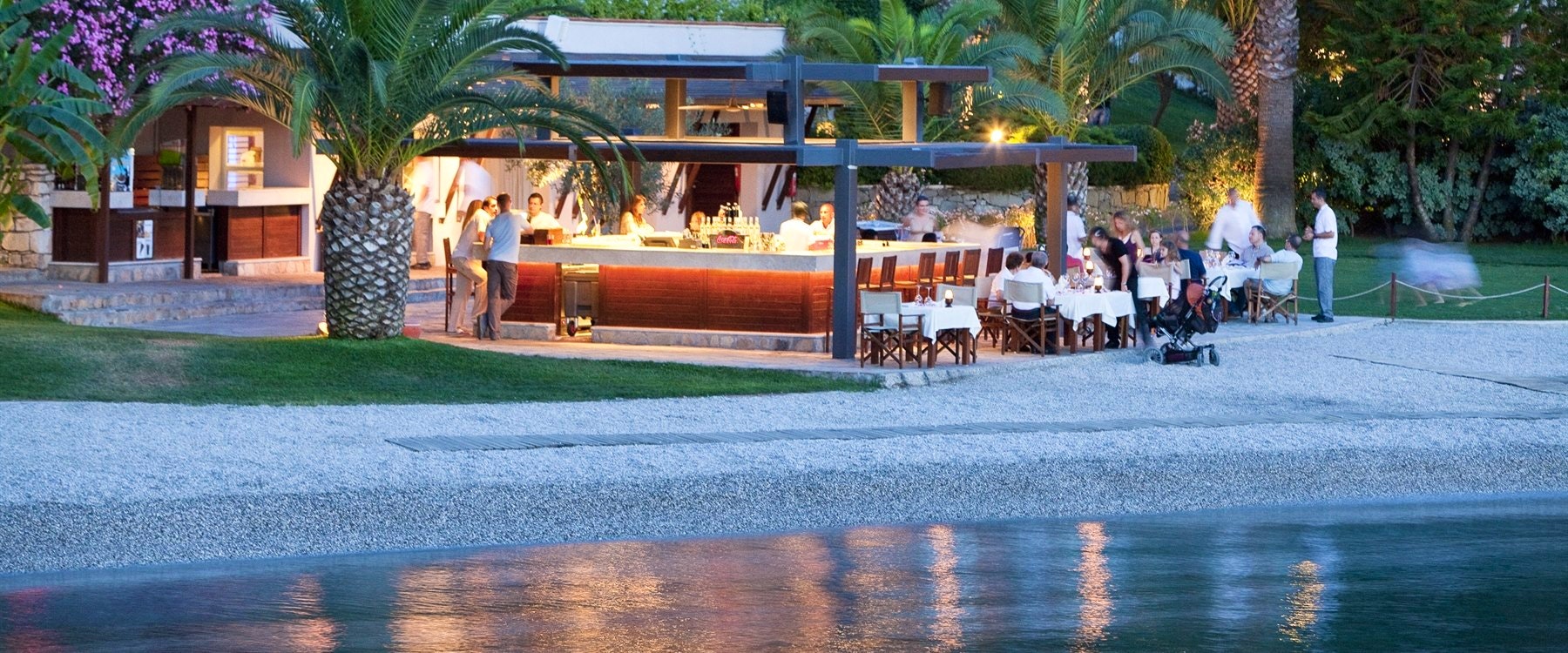 Beach Bar at Hillside Beach Club, Fethiye, Turkey