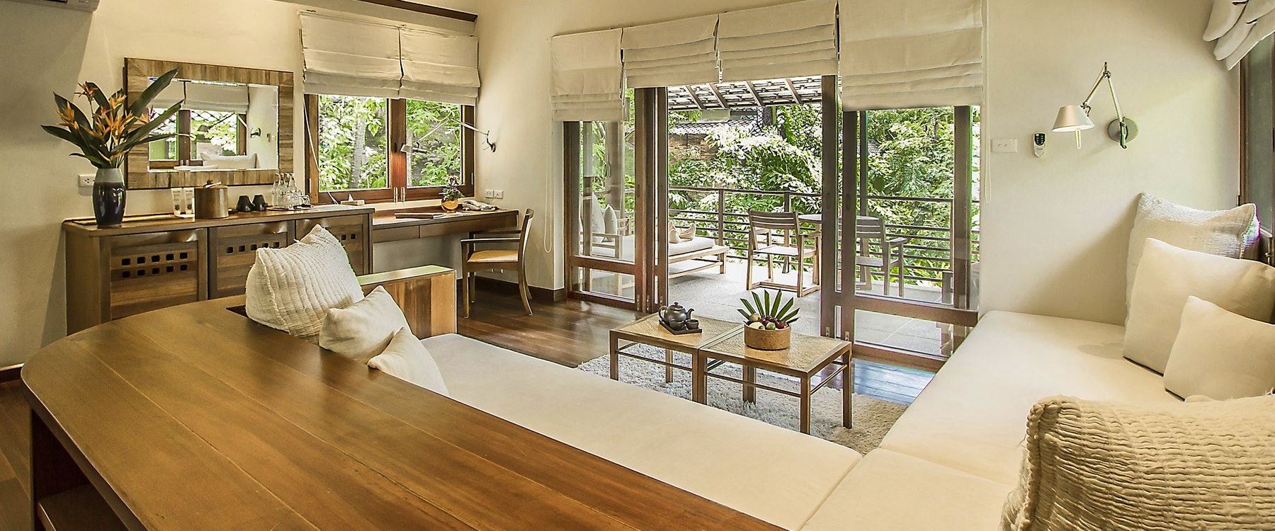 Living room area at Kamalaya Koh Samui