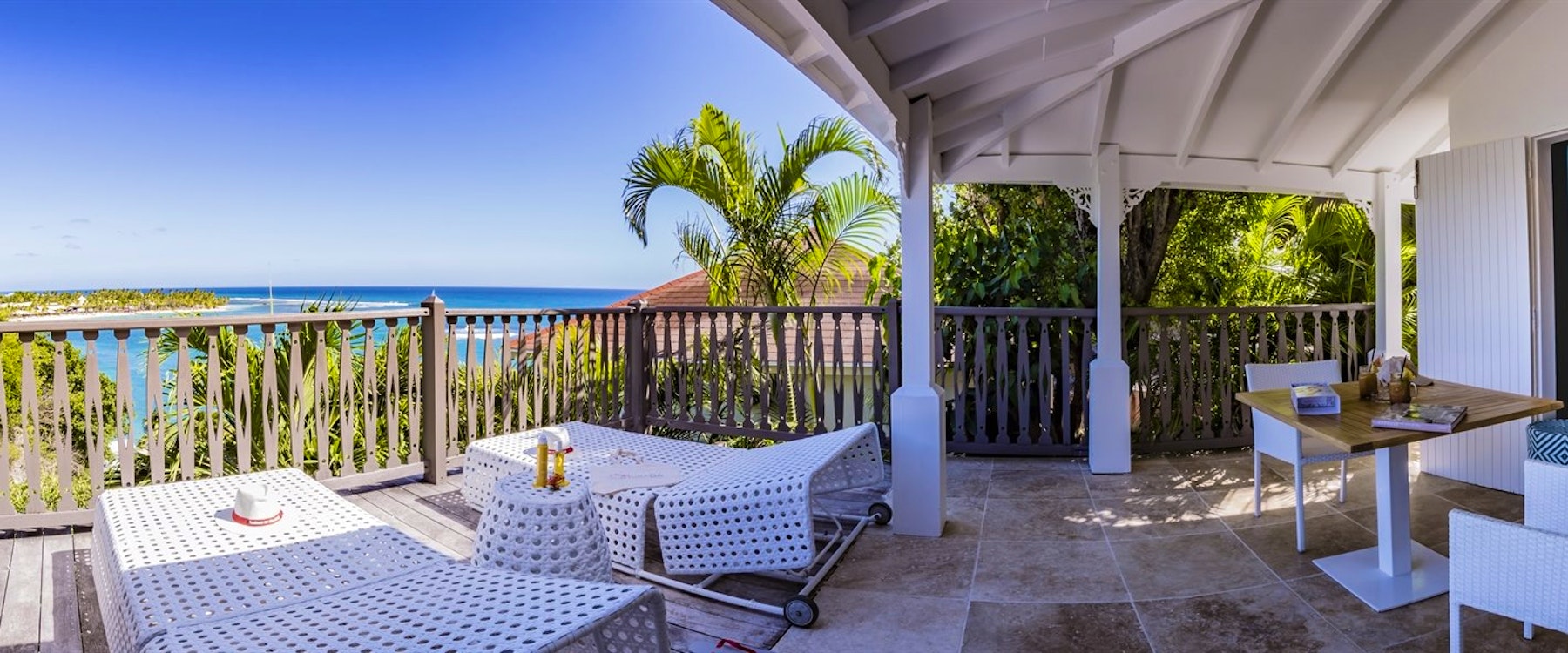 Bungalow Terrace at La Toubana Hotel & Spa, Guadeloupe