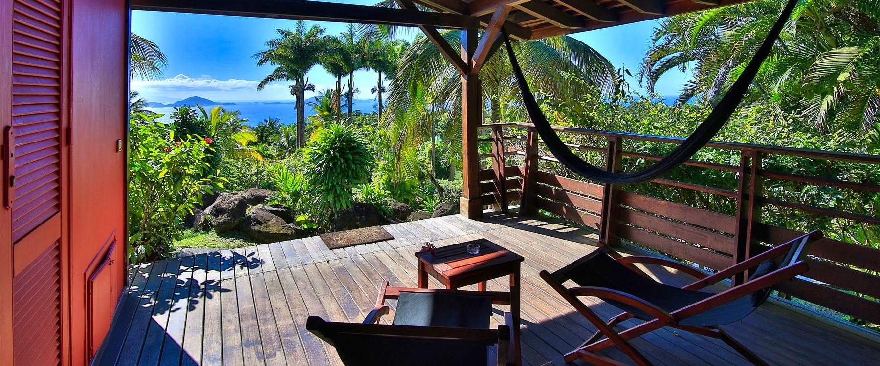 Cottage Terrace at Le Jardin Malanga Hotel, Guadeloupe