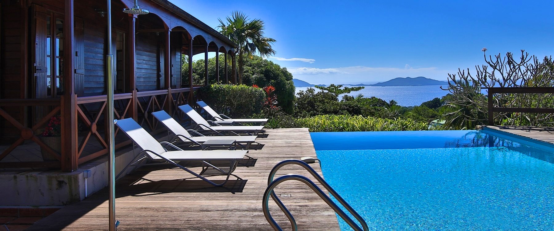 Pool Area at Le Jardin Malanga Hotel, Guadeloupe