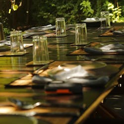 jungle dining, Noel Rodrigo's Leopard Safaris