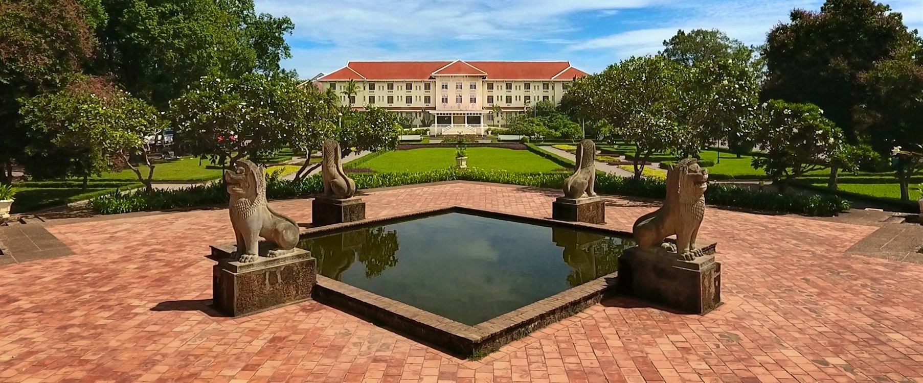 Exterior of Raffles Grand Hotel d'Angkor, Cambodia 