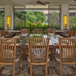 layang layang restaurant outdoor at fairmont sanur beach bali