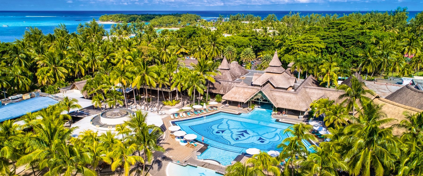 Aerial View of Shandrani Beachcomber Resort & Spa, Mauritius 