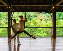 Flying yoga platform, Six Senses Yao Noi, Thailand