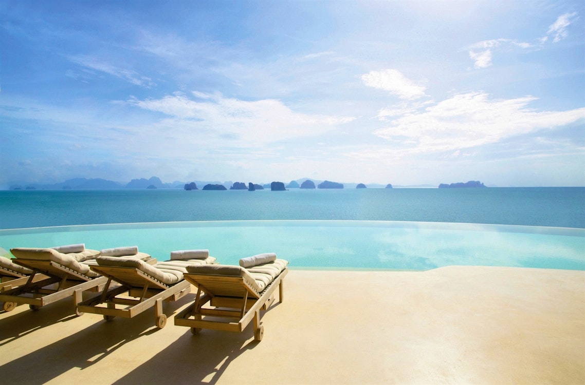 Main pool at the Hilltop Reserve, Six Senses Yao Noi, Thailand