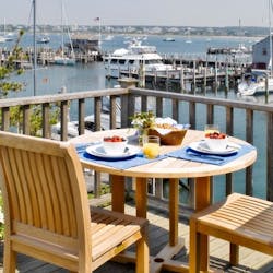Terrace at the cottages loft boat basin nantucket