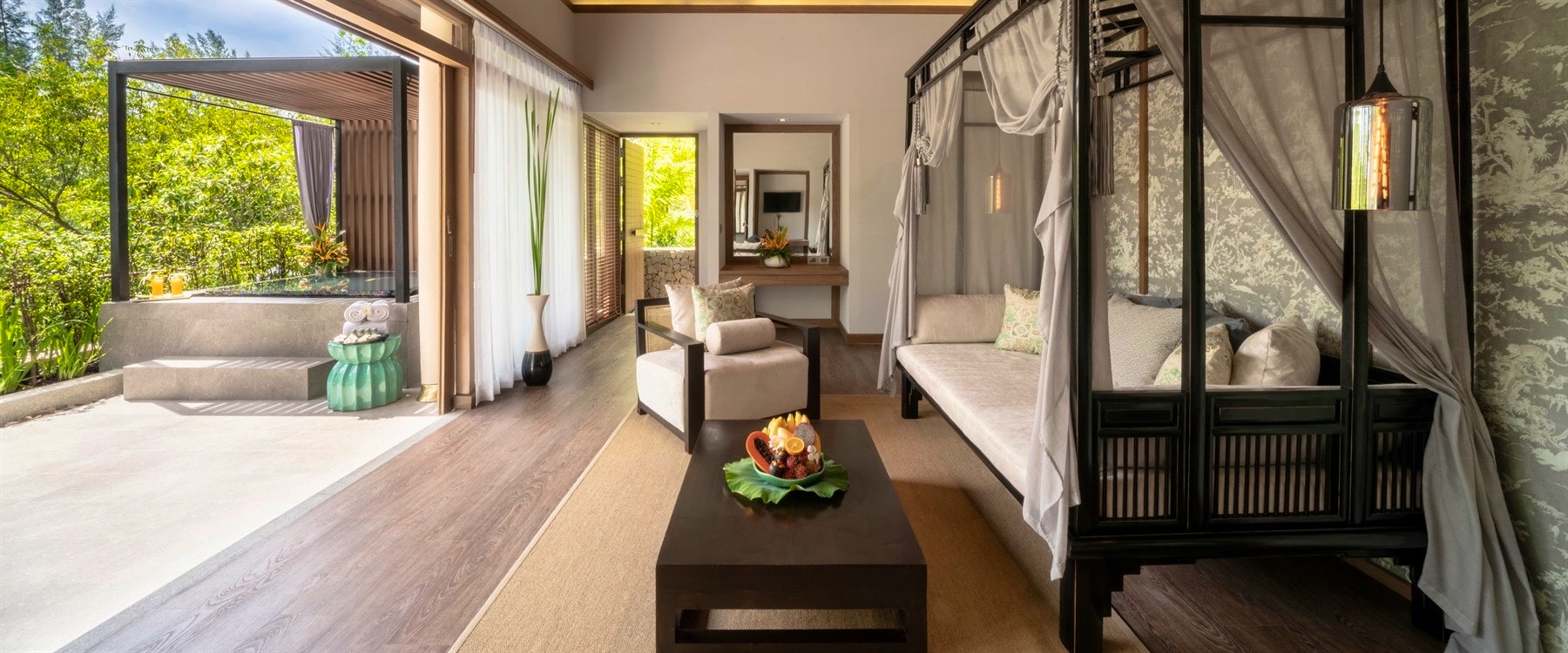 Jacuzzi Pool Suite Lounge at The Sarojin, Thailand  