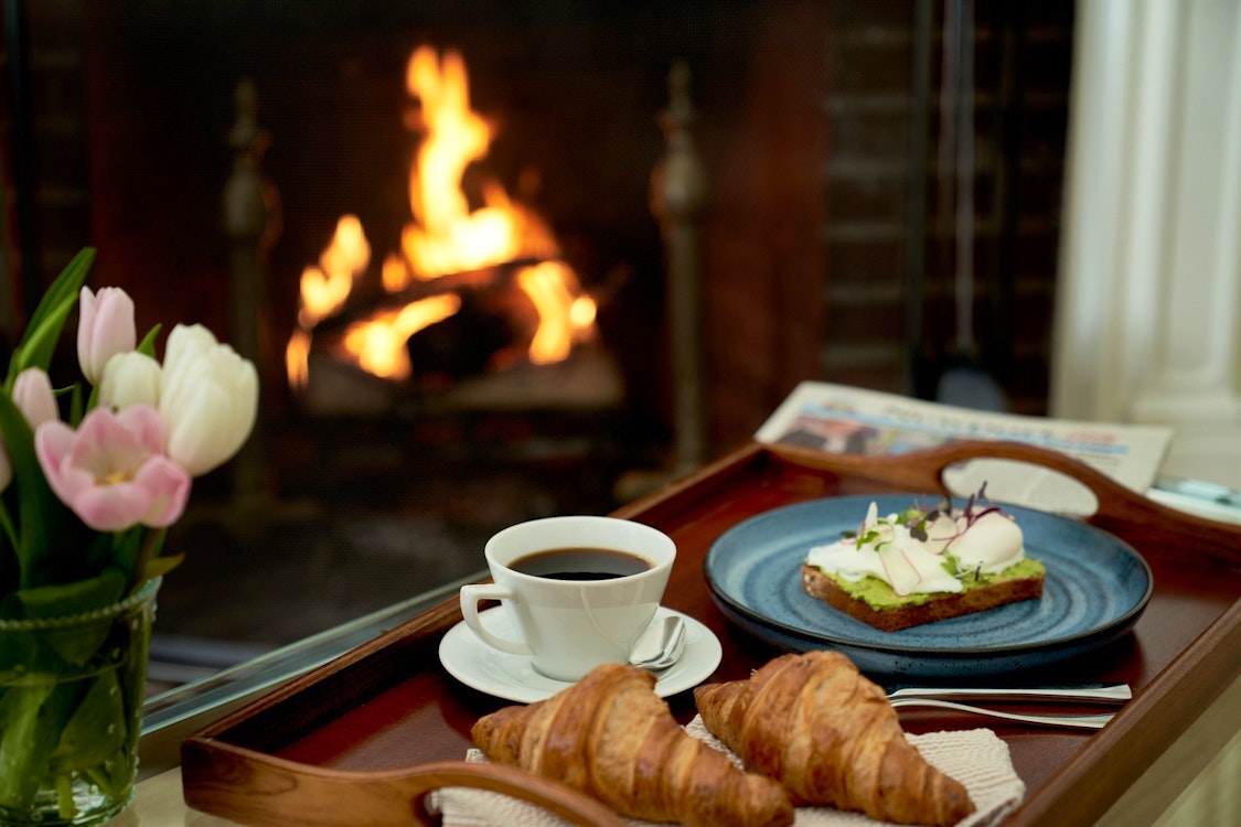 room service breakfast at the vanderbilt auberge resorts collection