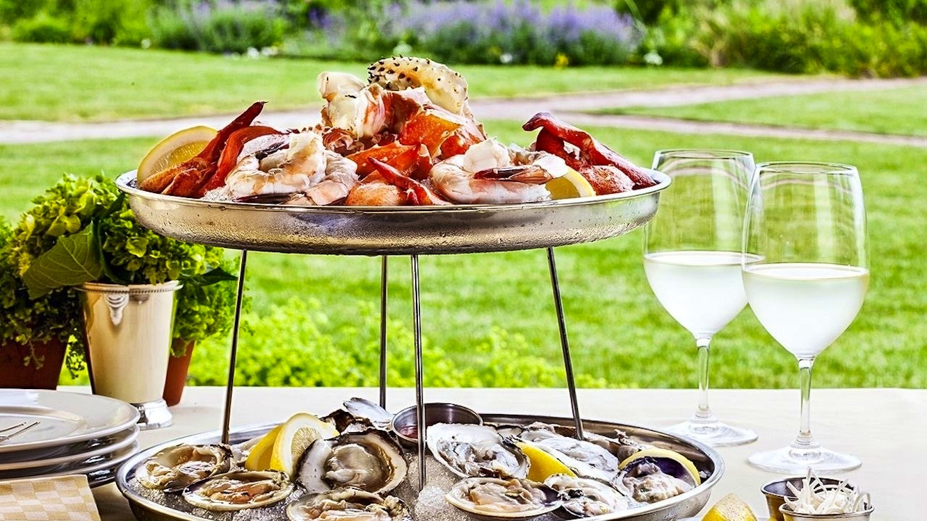 brant point grill seafood tower at white elephant hotel nantucket