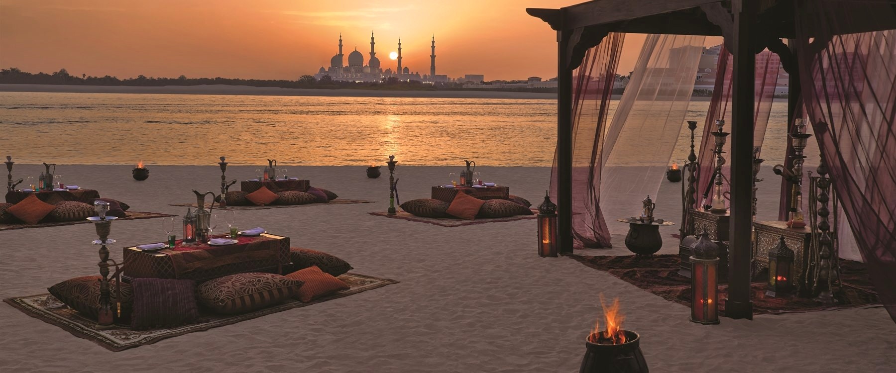 Theme Dinner Set Up at Shangri-La Qaryat Al Beri 