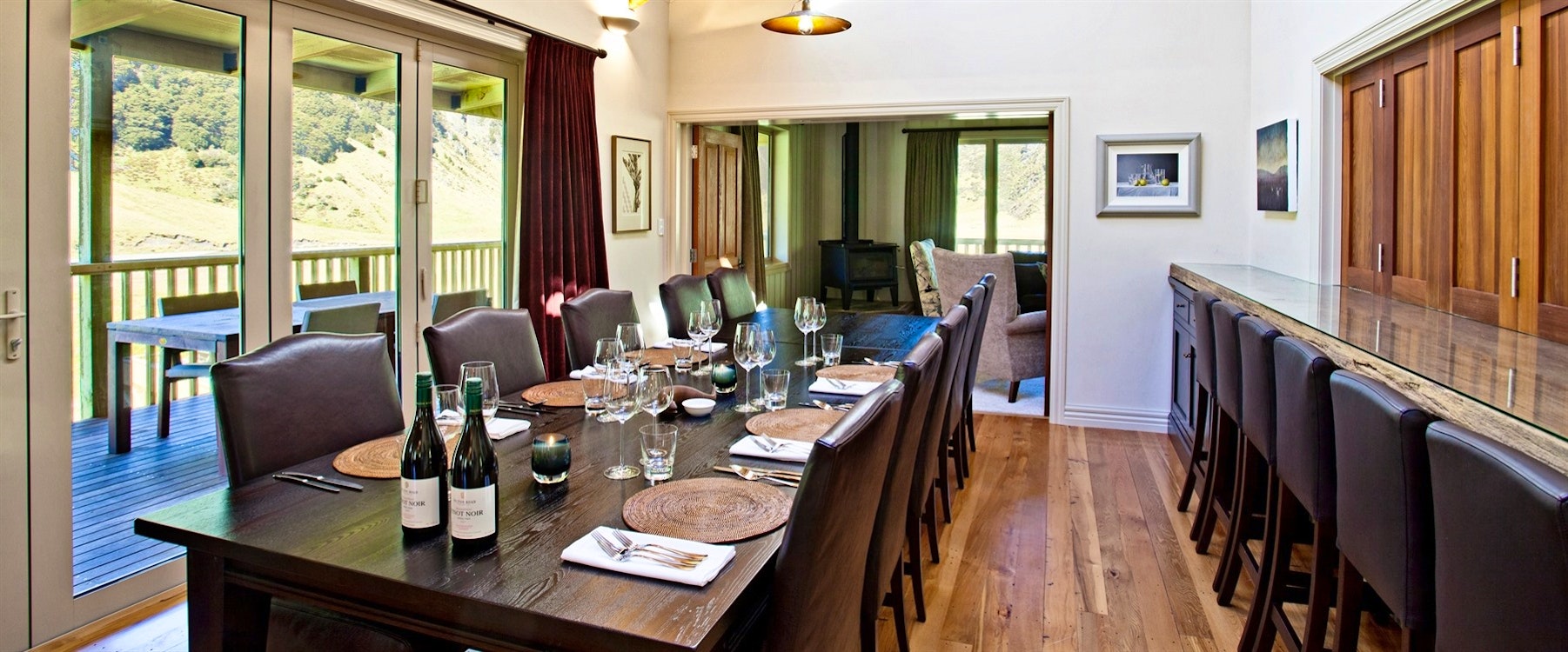 Dining Area at Minaret Station, Wanaka