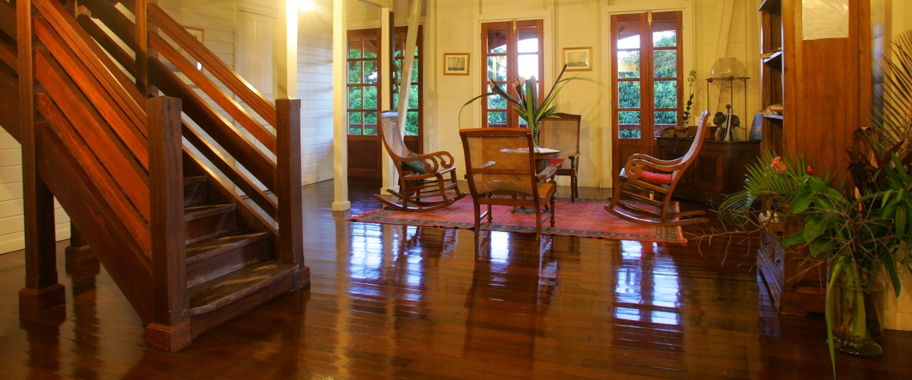 Lobby at Le Jardin Malanga Hotel, Guadeloupe