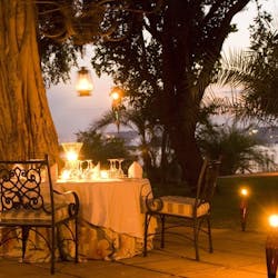 Outdoor dining at The Royal Livingstone by Anantara
