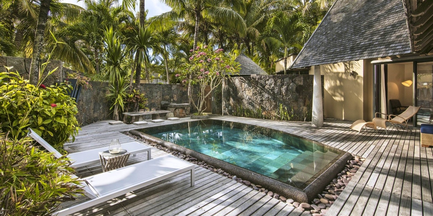villa swimming pool at Trou Aux Biches Beachcomber Golf Resort & Spa, Mauritius 