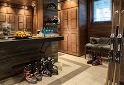 Ski room at Four Seasons Hotel Megève, France