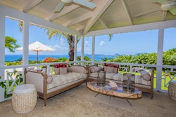 Outdoor terrace at Four Seasons Resort Nevis