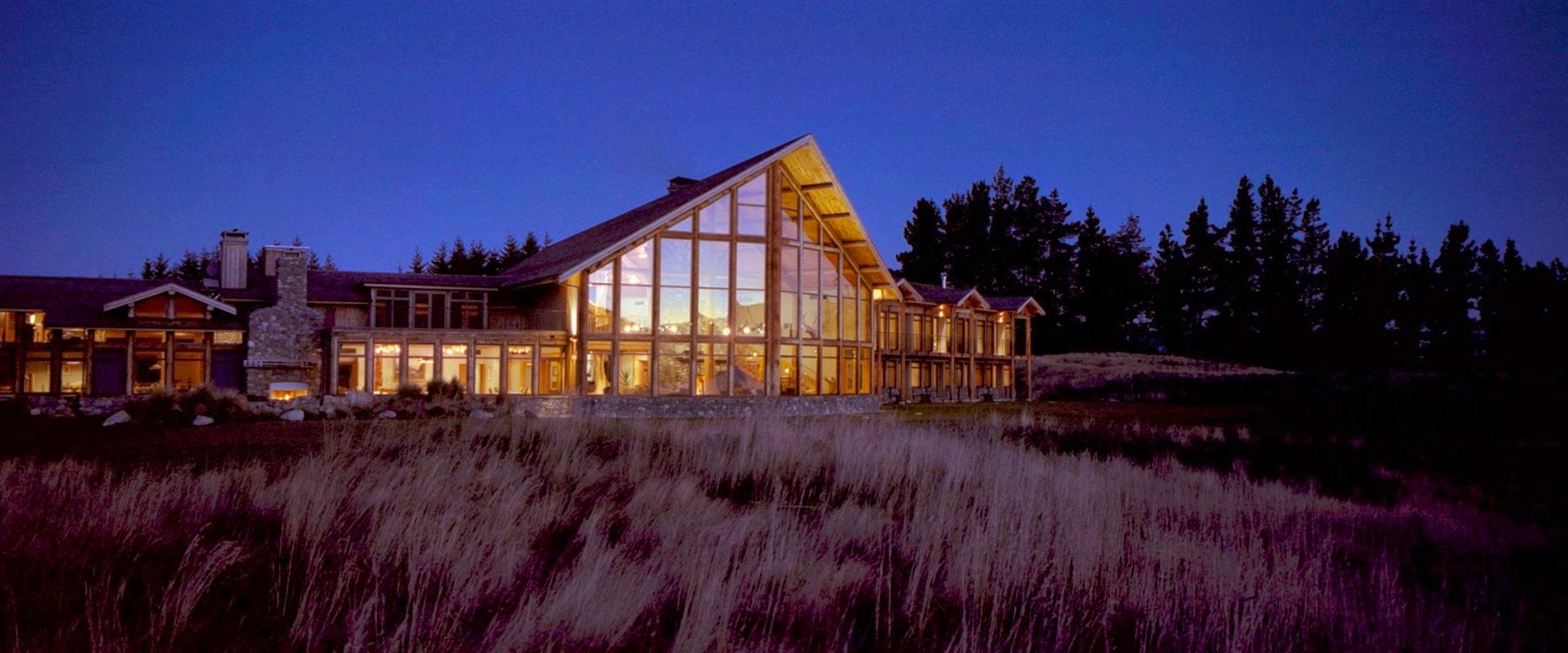 Exterior of Fiordland Lodge, New Zealand 