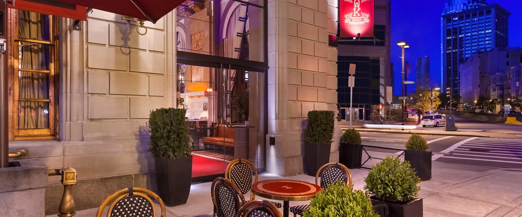 Oak Long Bar Kitchen Entrance at Fairmont Copley Plaza, Boston 