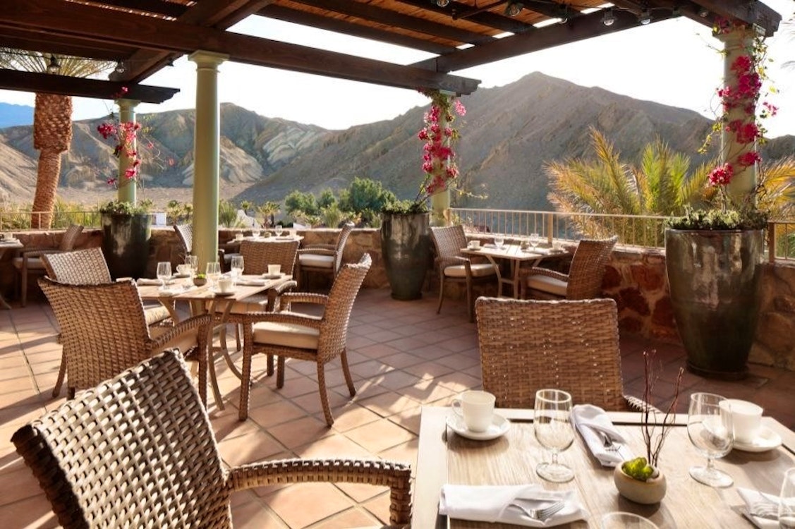 Back Patio at The Oasis at Death Valley, California 