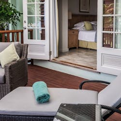 Ocean view balcony at East Winds, St Lucia