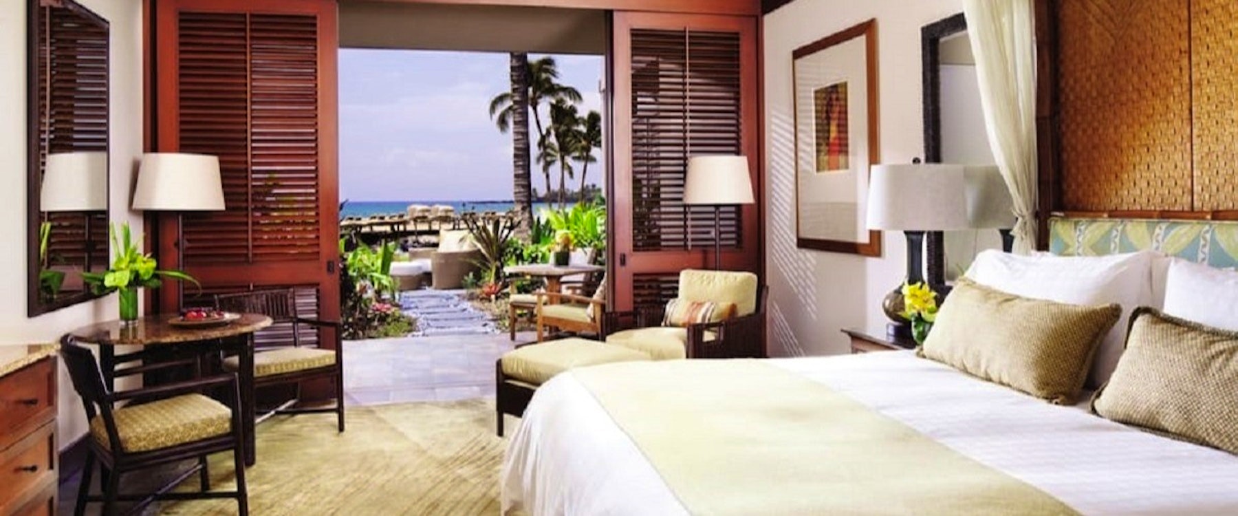 ocean view deluxe room at four seasons resort hualalai