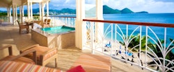 Terrace at The Landings Resort and Spa by Elegant Hotels, St Lucia